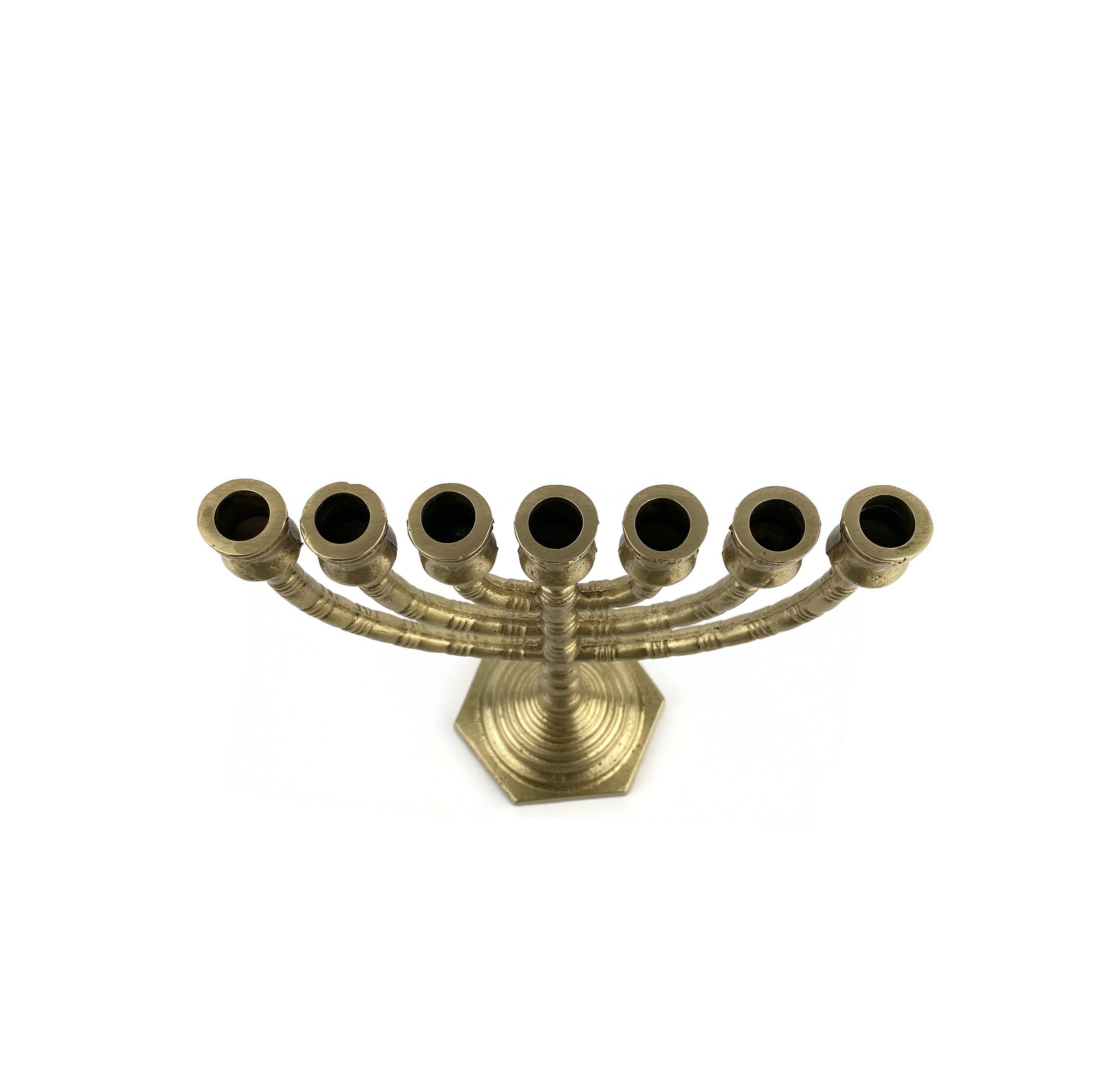 CANDELABRO JUDIO 7 BRAZOS BRONCE 5 CM. Miniaturas. Librería Selecta