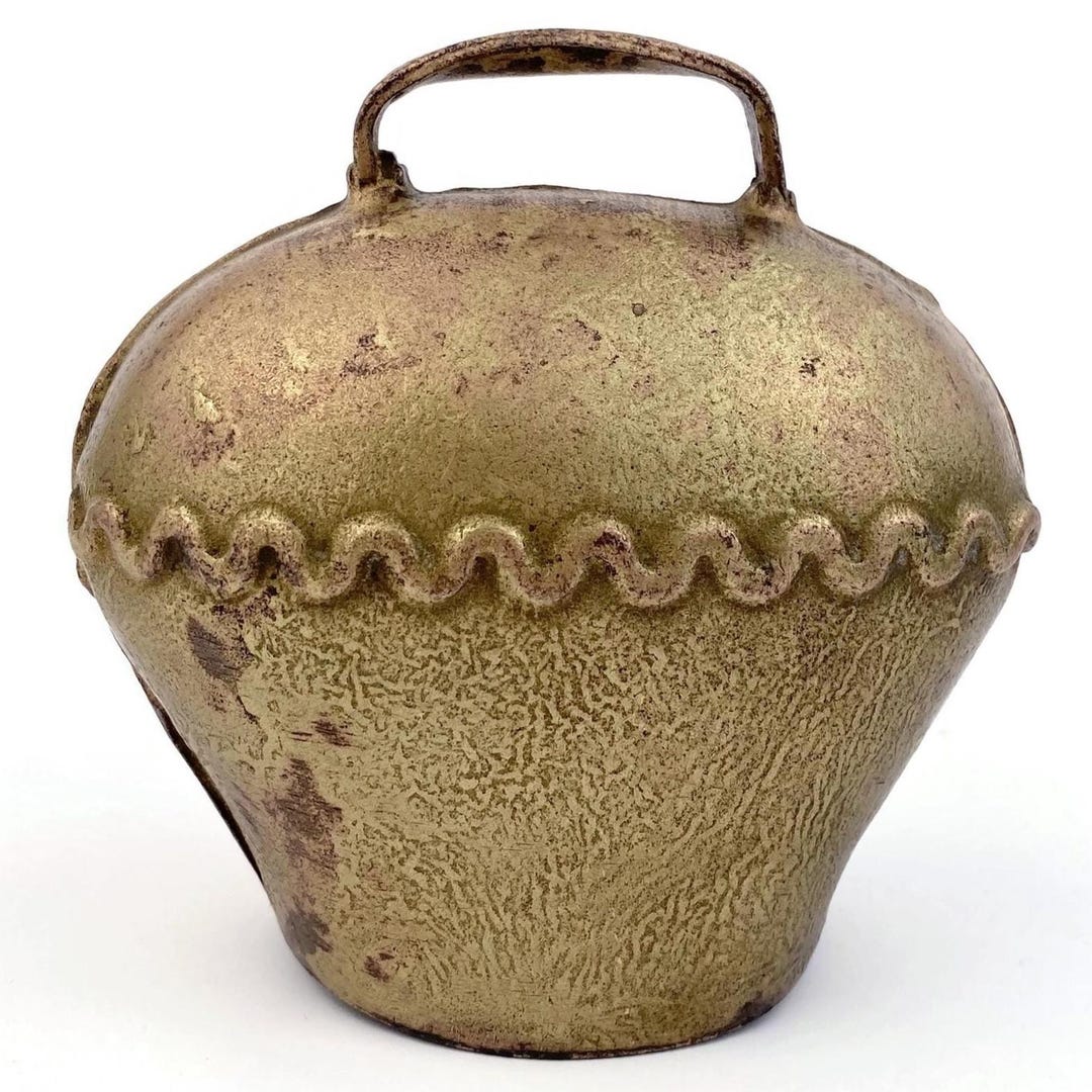 アンティークスイスカウベル、大型ヴィンテージ吊り下げベル、4.7