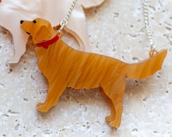 Golden Retriever necklace - Golden Retriever Jewellery - Dog necklace - Dog gift - goldie Gift - Gift with golden retriever - goldie dog