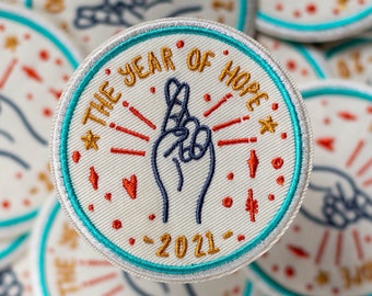 The Year of Hope 2021 Patch - lockdown patch - 2021 patch - lockdown gift -  positive patch - positive gift - adventure gift - stay home