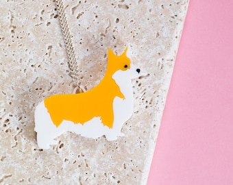 Corgi necklace - Corgi Jewellery - Dog necklace - Dog gift - Corgi Gift - Gift for dog lover - Corgi Jewelry - Gift with Corgi - Corgi Dog