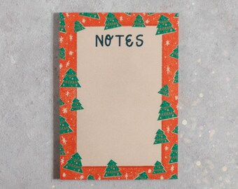 Christmas Trees A6 Note Pad | WFH Planner | To Do List | Family Planner | Motivation | Organisation | Desk Planner | Christmas Stationery