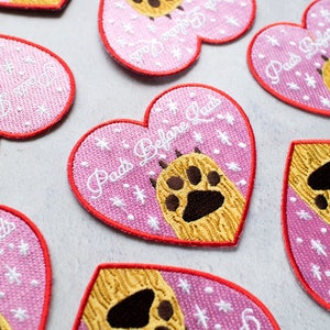 Pads Before Lads Patch dog patch cat patch dog gift cat gift animal lover pet patch heart patch animal patch animal gift image 3