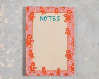 Gingerbread Man A6 Note Pad | WFH Planner | To Do List | Family Planner | Motivation | Organisation | Desk Planner | Christmas Stationery