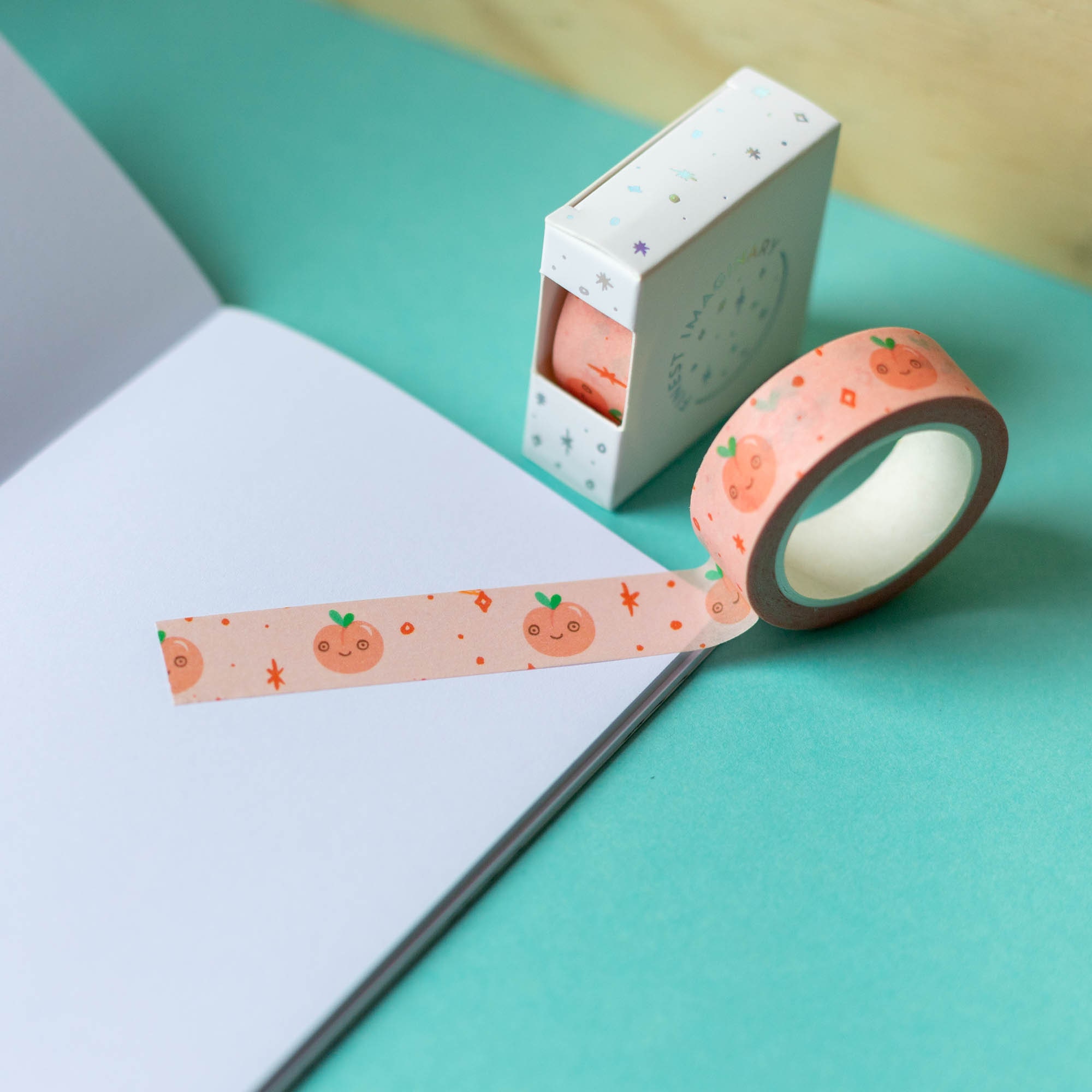 Fizzy Peach Washi Tape Paper Tape Kawaii Stationery Cute Etsy