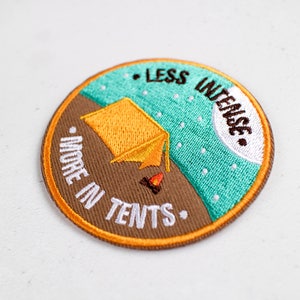 Less Intense, More In Tents Patch camping patch tent patch outdoors gift outdoors patch tent gift adventure gift camping gift image 3