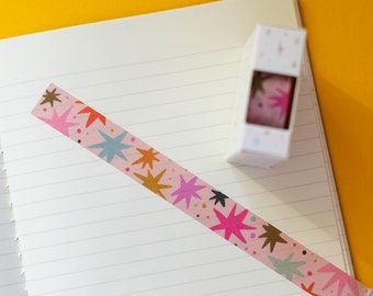Colourful Stars Washi Tape - Paper Tape - Kawaii Stationery - Cute Stationery - Eco Tape - Eco Friendly Tape - Bullet Journal