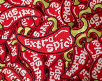 Extra Spicy Book Lover Embroidered Patch - Smut Reader Gift