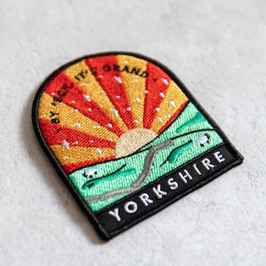 By 'Eck It's Grand Yorkshire Patch northern patch english patch yorkshire gift england gift UK patch northern phrase image 2