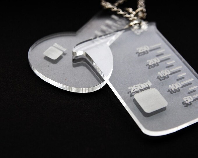 SALE Science Necklace Chemistry Beaker or Flask Your Choice Etsy