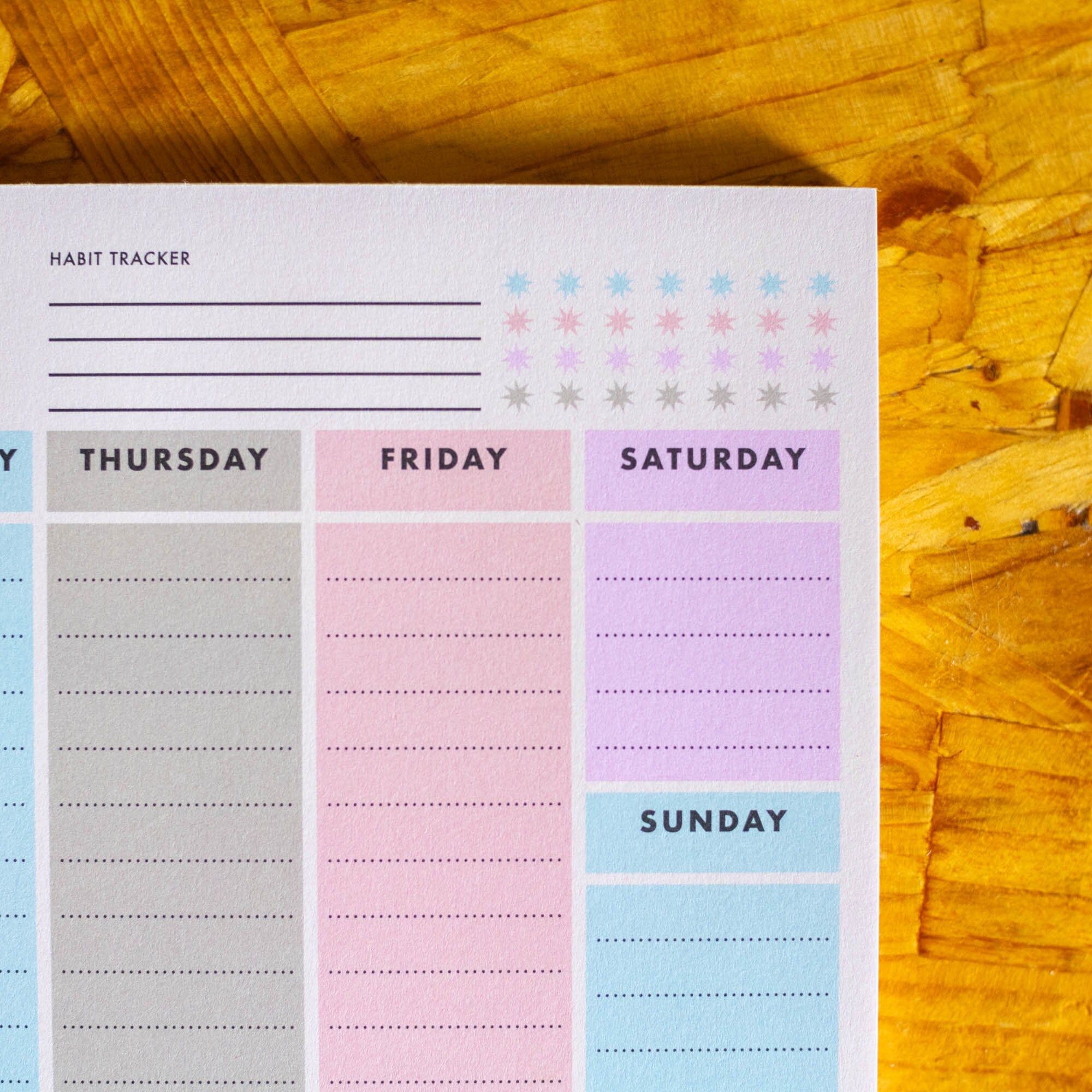 Colour Block A4 Weekly Planner Notepad: Habit Tracker - Etsy UK