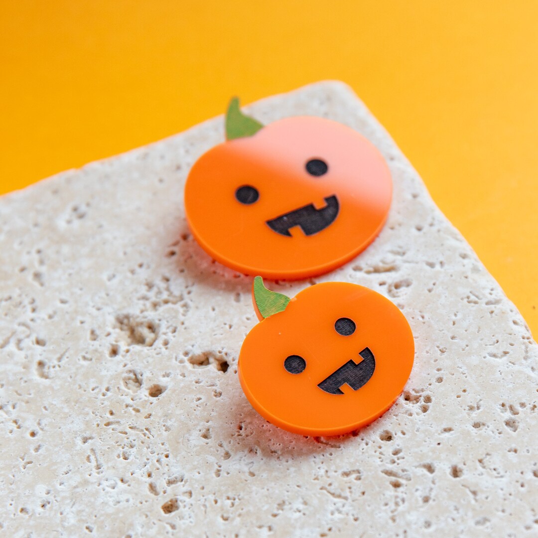 Happy Pumpkin Brooch Halloween Brooch Halloween Jewellery - Etsy UK
