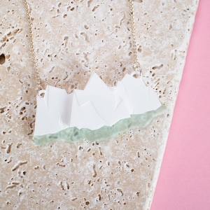 Iceberg necklace geometric necklace iceberg jewellery geometric jewellery ice necklace frozen necklace iceberg pendant image 1