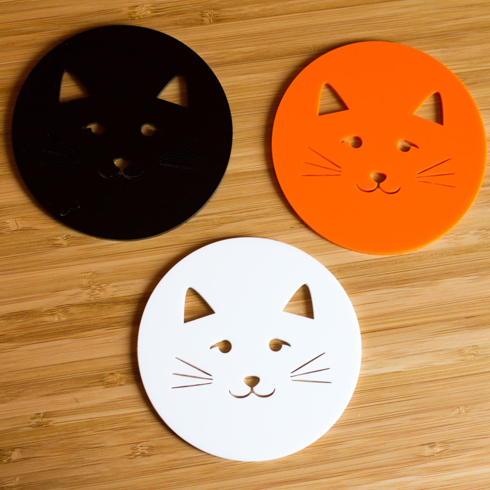 Kitty Coasters Set of Four Cat Coasters Cat Homeware Cat Etsy