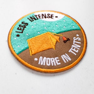 Less Intense, More In Tents Patch camping patch tent patch outdoors gift outdoors patch tent gift adventure gift camping gift image 4