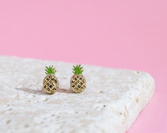 Pineapple Earrings - Pineapple Studs - Pineapple Jewellery - Fruit Earrings - Pineapple Gift - Fruit Earrings - Fruit Studs