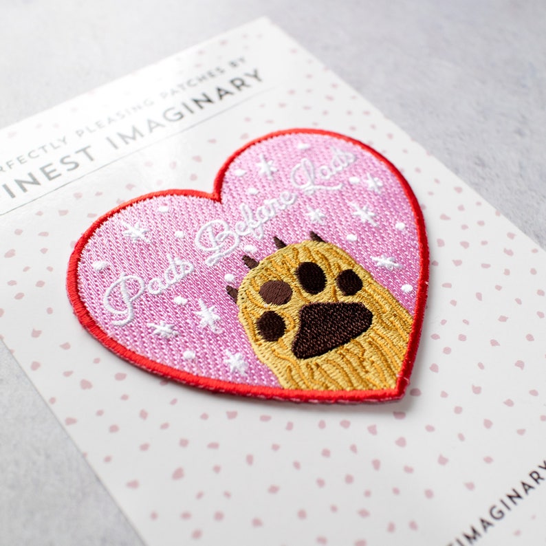 Pads Before Lads Patch dog patch cat patch dog gift cat gift animal lover pet patch heart patch animal patch animal gift image 4