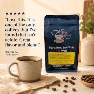 Breakfast Blend Coffee Gift | Fresh Roasted Small Batch Specialty Coffee | 12 oz Medium Light Roast Whole Bean or Ground