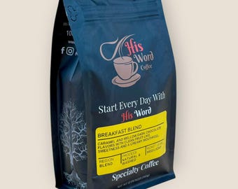 Fresh Roasted Coffee Beans Breakfast Blend | Medium Roast Small Batch | Caramel Chocolate Notes | Specialty Coffee Gift