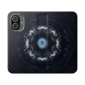 Funda con tapa estilo mandala bohemio, elegante billetera para teléfono, regalo único para ella, artículos esenciales para viajes, protección con estilo