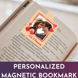 Personalized Photo Bookmark Personalized Magnetic Bookmark | Pet Bookmark | Long Distance Relationship Gifts | Custom Bookmark | Page Holder
