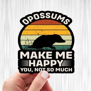Opossum Sticker Cute Animal Sticker Opossum Gifts Funny Possum Decal For Tumbler Laptop Sticker Opossum Decor Possum Gift Animal Lover