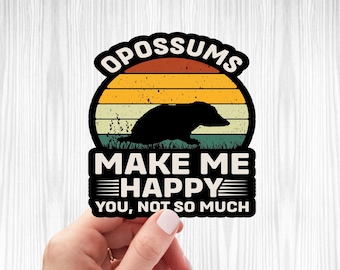 Opossum Sticker Cute Animal Sticker Opossum Gifts Funny Possum Decal For Tumbler Laptop Sticker Opossum Decor Possum Gift Animal Lover