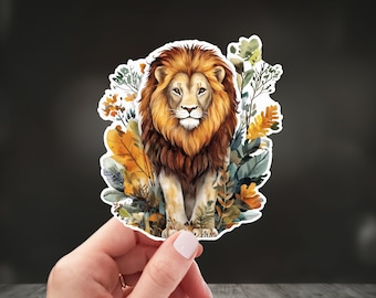 Sticker Lion Animals Lion Sticker Regal Lion Portrait Die-cut Vinyl Indoor Outdoor Water ...