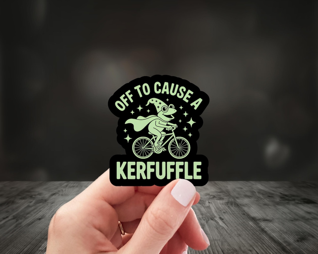 Off to Cause a Kerfuffle Frog Sticker, Fat Frog Sticker, Weird Stuff ...
