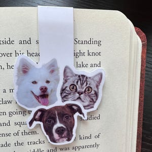 Personalized Bookmark, Magnetic Bookmark, Custom Pet Photo Gift, Dog Mom Present, Custom Bookmark, Personalized Dog Magnetic Bookmark