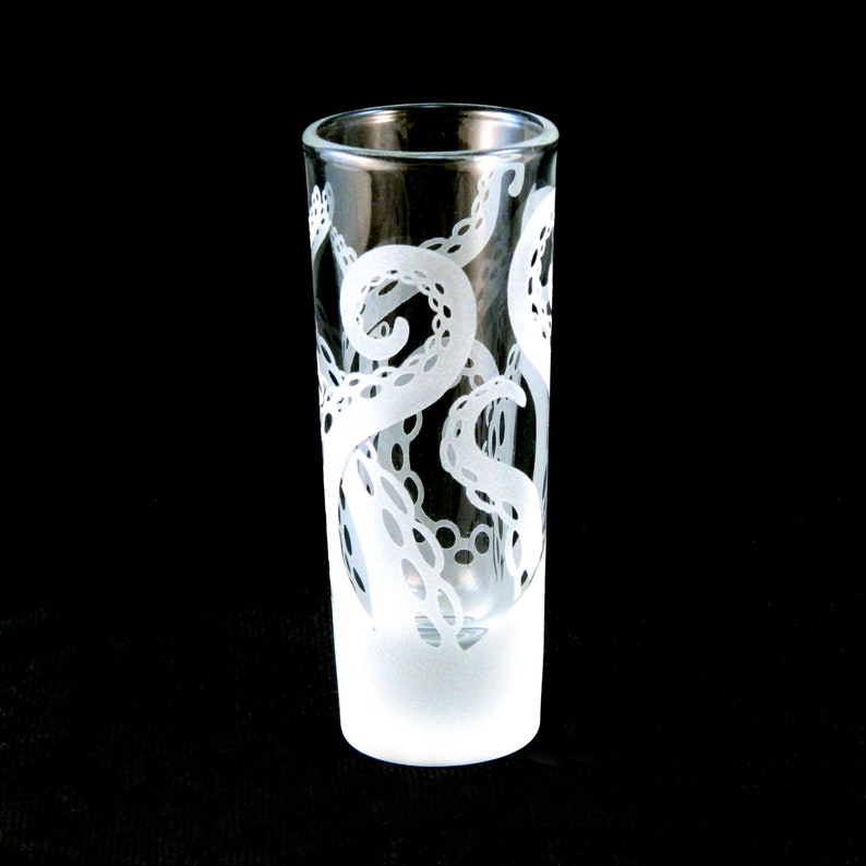 Octopus Shooter Glass Cthulhu Squid Kraken Cephalopod Lovecraft Tentacles Shot Glass Cordial Aperitif Digestif Barware 画像 2