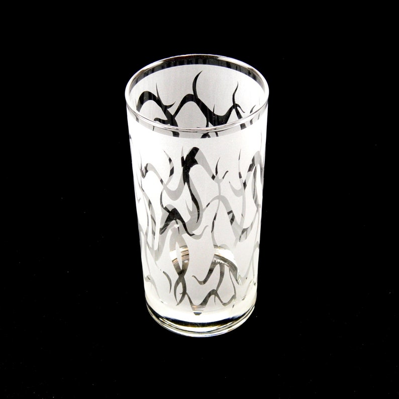 Chaos Weave Highball Tumbler Glass Modern Art Glassware Custom Etched Glass Unique Art Glass Barware image 5