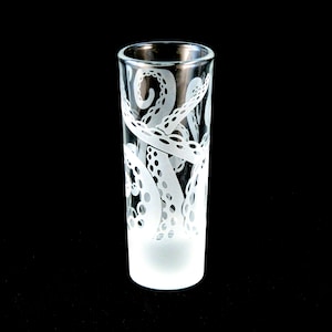 Octopus Shooter Glass Cthulhu Squid Kraken Cephalopod Lovecraft Tentacles Shot Glass Cordial Aperitif Digestif Barware 画像 1