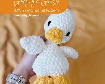 Greta the Goose Crochet PATTERN | LOW SEW Crochet Pattern | Crochet Goose Pattern