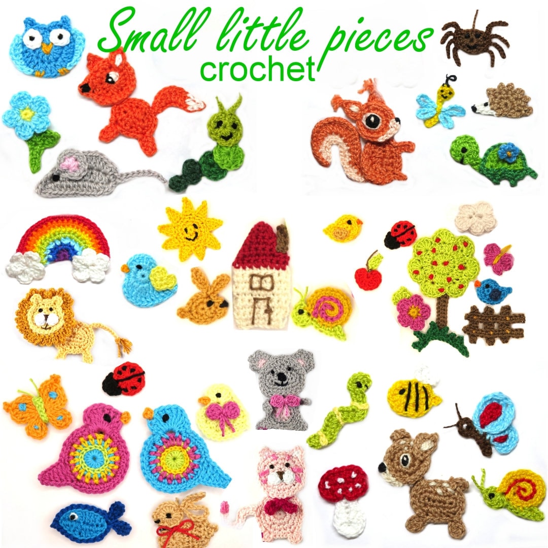 Crochet Animal Applique: Custom Color, Sew-on Patches - Etsy