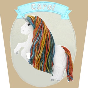 Personalized Unicorn Schultüte Cover: Plush Felt Appliqué