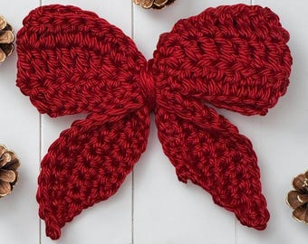 Bow Crochet Pattern  Applique US version Instant PDF Download