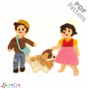 Crochet Pattern Kids Applique Patch US version Instant PDF Download