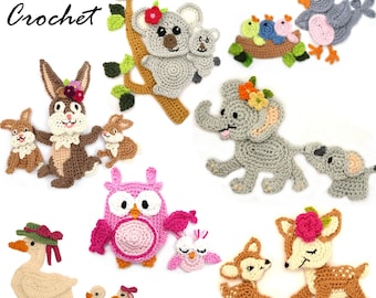 Apliques de ganchillo crochet  parche bordado de ropa de moda infantil adorno de crochet hechos a mano para coser ropa bebe
