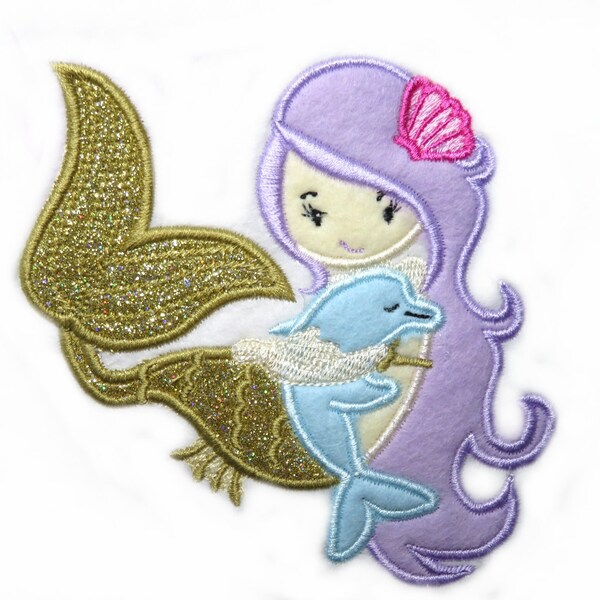 Mermaid and Dolphin Etsy