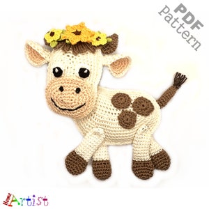 Cow Ragdoll Crochet Pattern US version Instant PDF Download