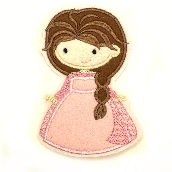 Applikation Princess Prinzessin applikation Felt Applique -  free color choice Aufnäher parche patch Aufbügel