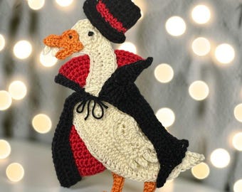 Crochet Pattern Vampire Dracula Halloween Applique Patch US version Instant PDF Download