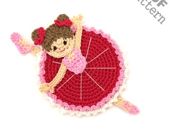 Crochet Pattern Ballet Ballerina 3 Applique Patch US version Instant PDF Download