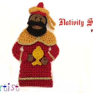 Nativity Scene Crochet Pattern: 3 Wise Men Applique PDF Download ENG