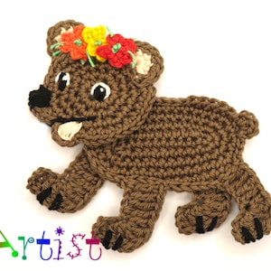 Crochet Applique bear