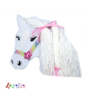 Embroidered Felt Horse Applique: Fantasy Pony Patch