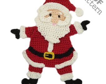 Gehaakt patroon kerstman appliqué kerstvakantie babydeken decor ornament cadeau (Amerikaanse versie pdf)
