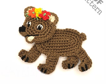 Haakpatroon appliqué beer Amerikaanse versie Instant pdf-download