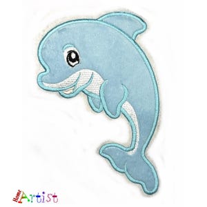 Applikation Delfin Filz Plüsch Parche Felt Applique - Schultüte Einschulung freie Farbwahl Applique